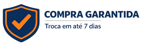 Compra garantida, troca em até 7 dias